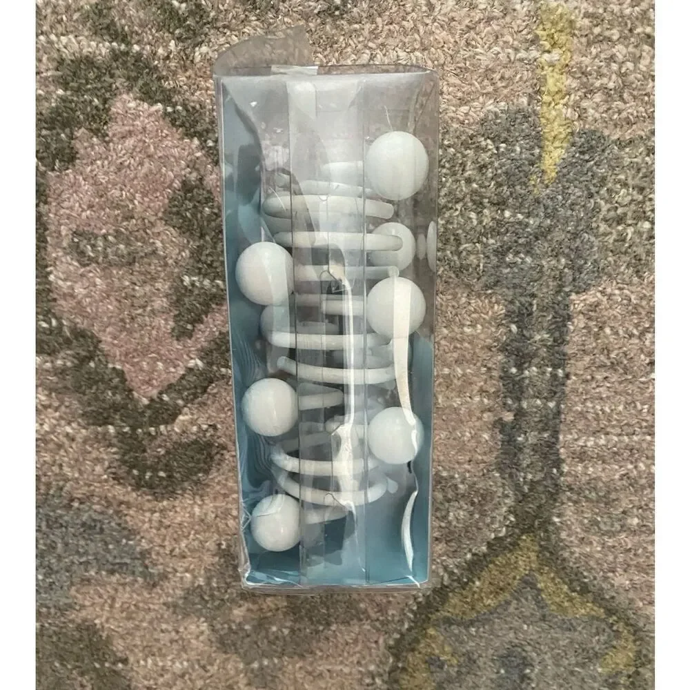 AQUA Collection White Ball  Metal Shower Hooks